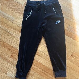 Nike Womens Black velour Jogger Pants